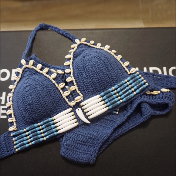 OCHO RIOS crochet beaded bralette bikini - Picture 7 of 8